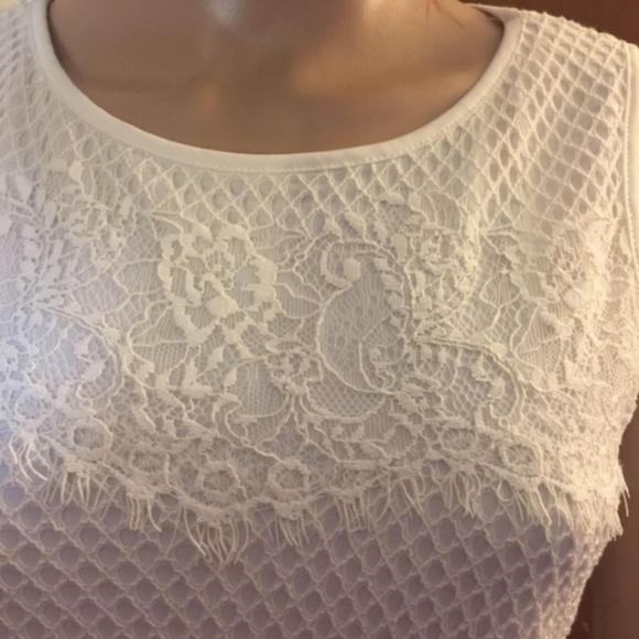 Romantic Summer White Lace Dress Lined - Picture 3 of 8